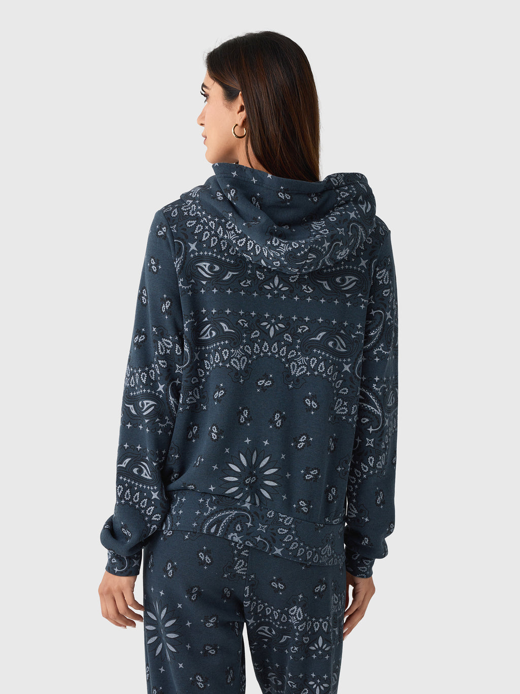 Aviator Nation Women's Bandana Zip Hoodie - Saint Bernard
