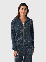 Aviator Nation Women's Bandana Zip Hoodie - Saint Bernard