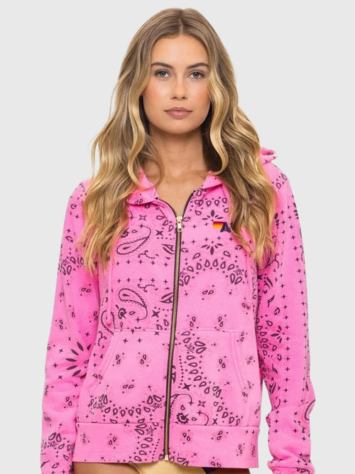 Aviator Nation Women's Bandana Zip Hoodie