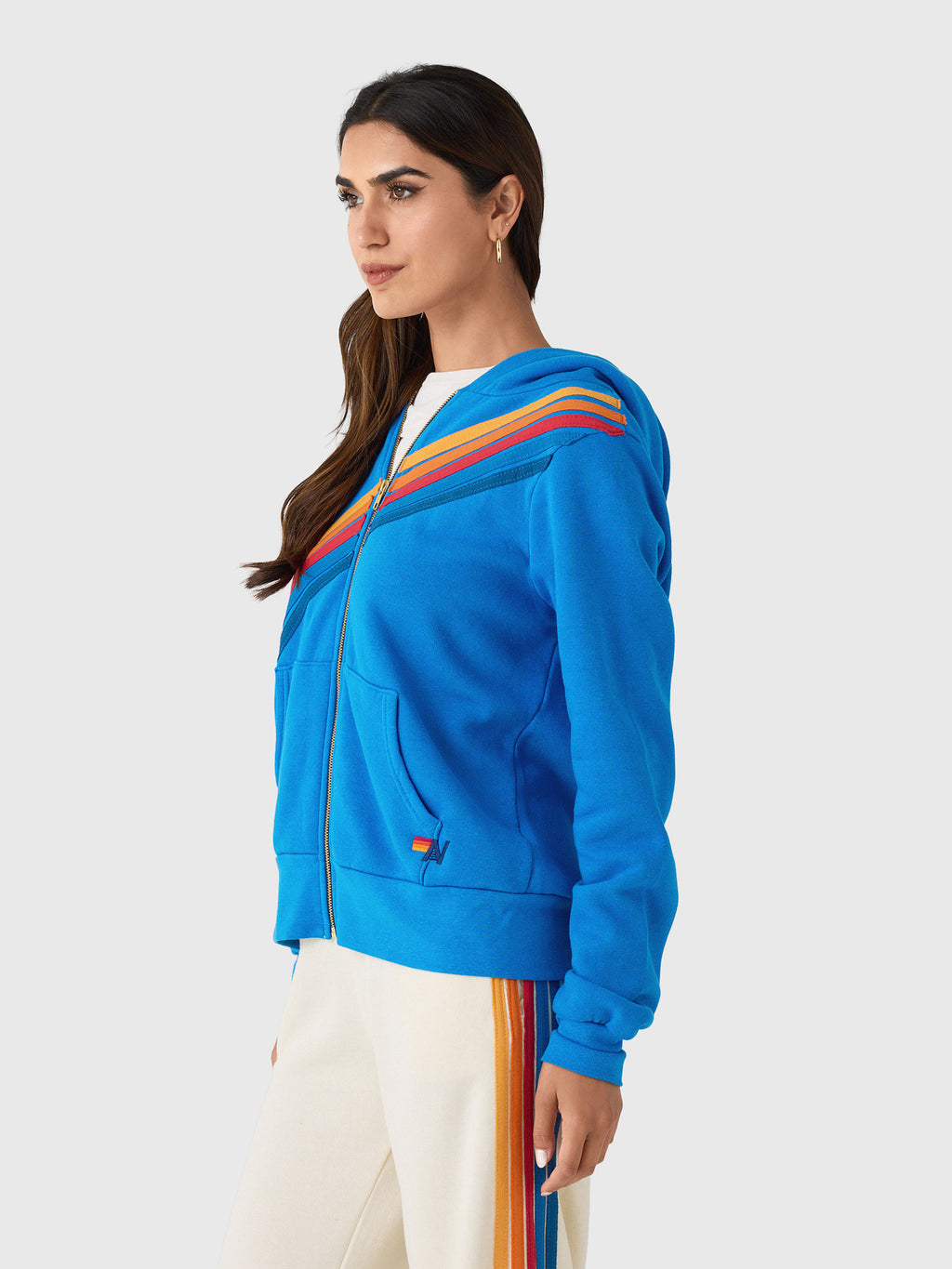 Aviator Nation Women's Disco Zip Hoodie - Saint Bernard