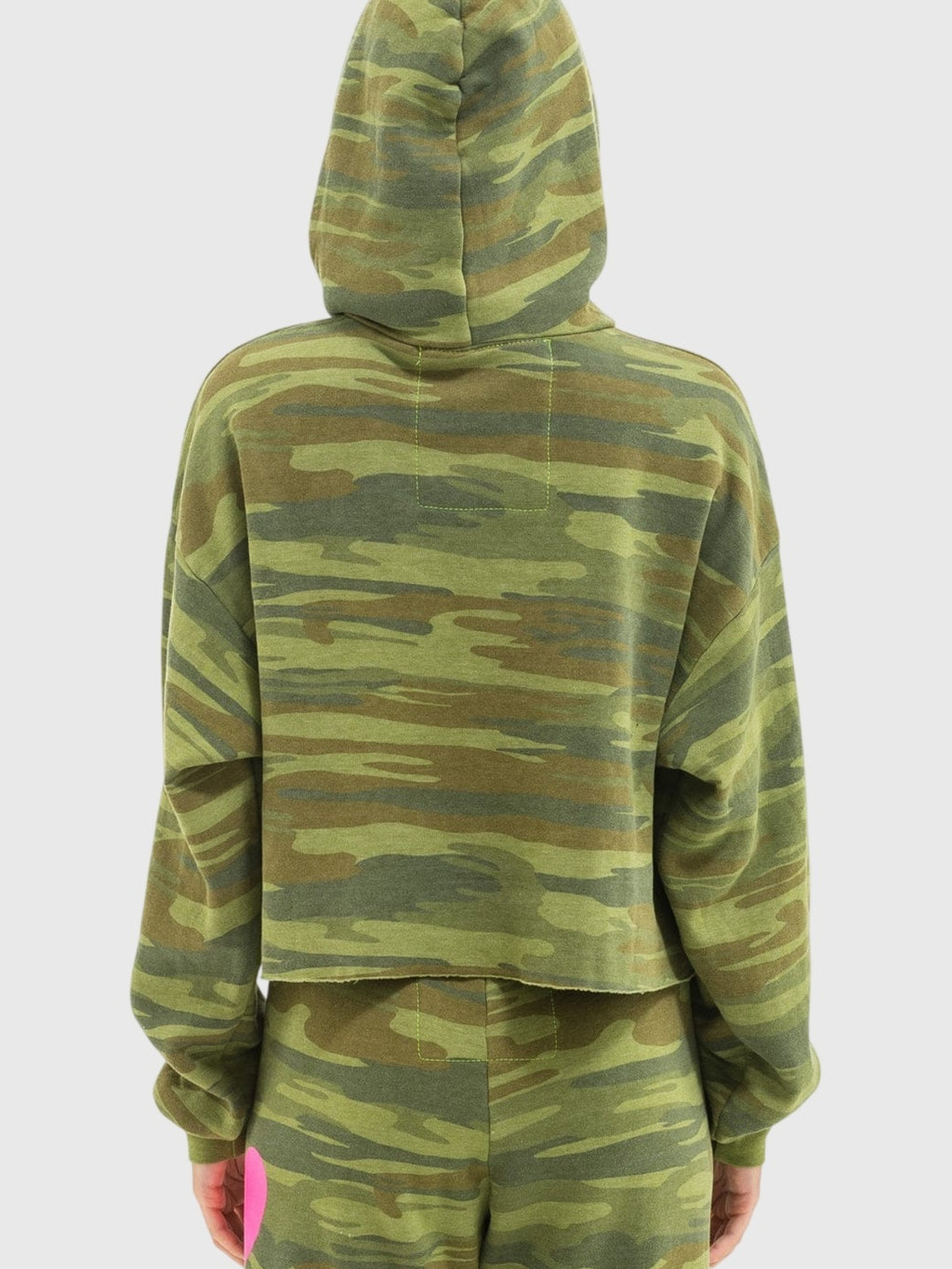 Aviator Nation Women's Heart Relaxed Cropped Pullover Hoodie