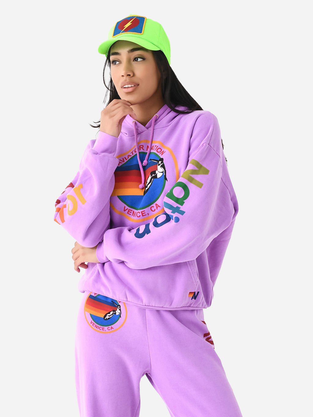 Aviator Nation Women's Aviator Nation Relaxed Pullover Hoodie - Saint Bernard