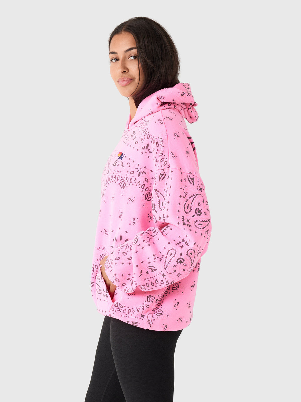 Aviator Nation Women's Bandana Relaxed Pullover Hoodie - Saint Bernard