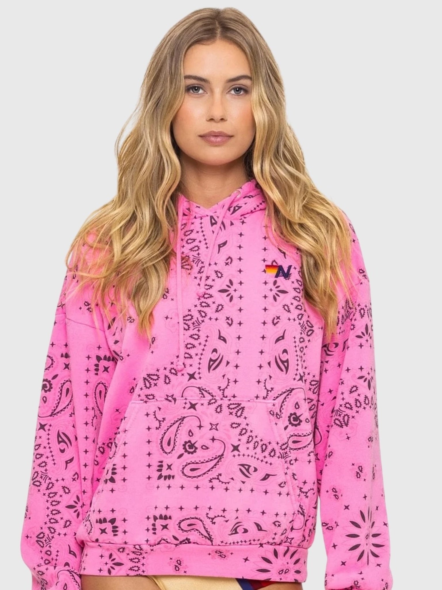 Aviator Nation Women's Bandana Relaxed Pullover Hoodie - Saint Bernard