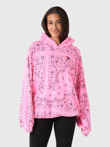 Aviator Nation Women's Bandana Relaxed Pullover Hoodie - Saint Bernard