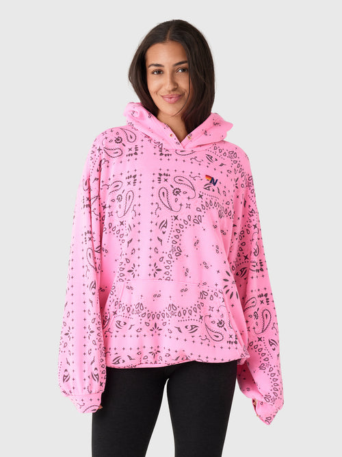 Aviator Nation Women's Bandana Relaxed Pullover Hoodie - Saint Bernard