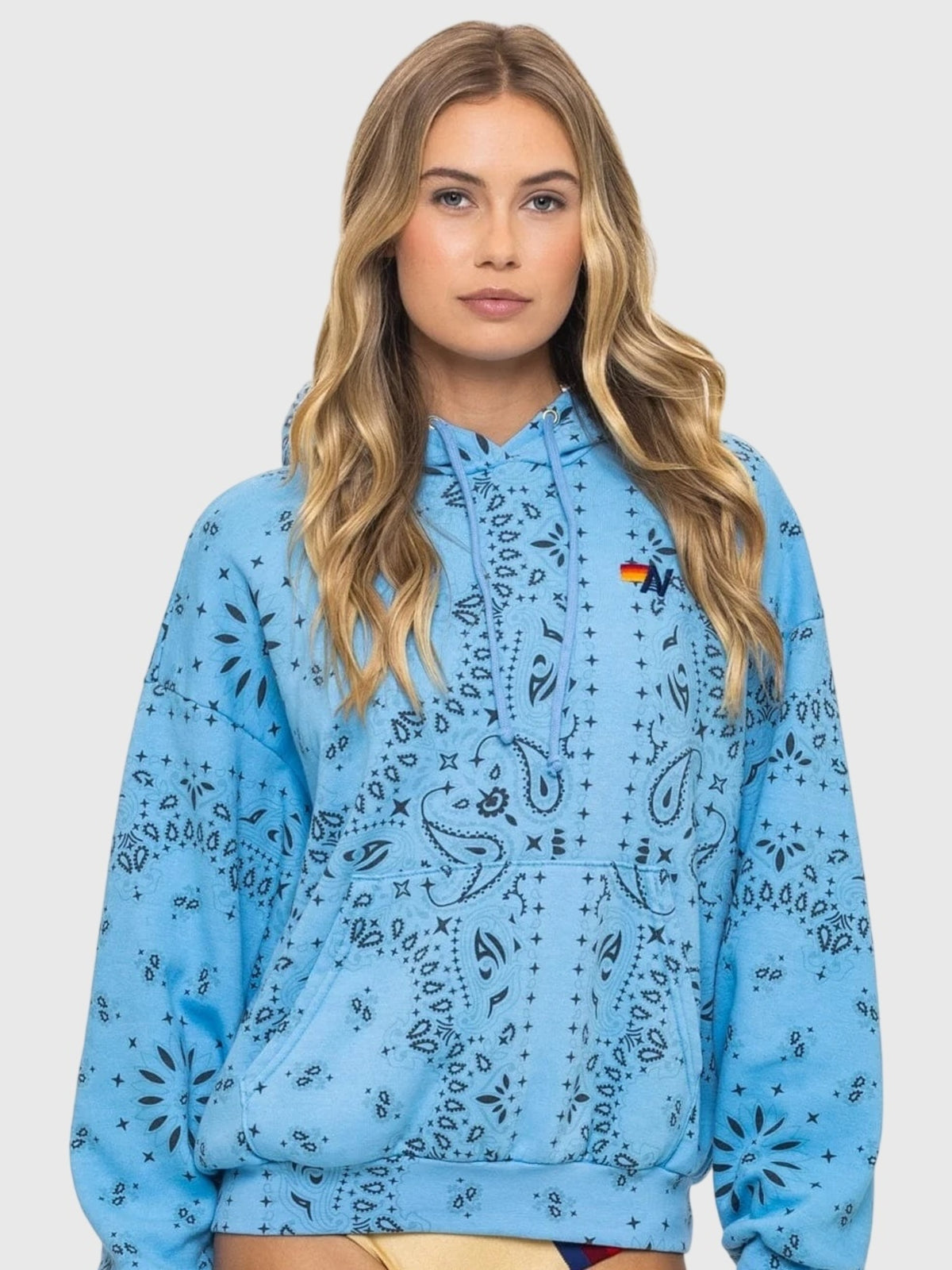 Aviator Nation Women's Bandana Relaxed Pullover Hoodie - Saint Bernard
