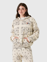 Aviator Nation Women's Bandana Relaxed Pullover Hoodie - Saint Bernard