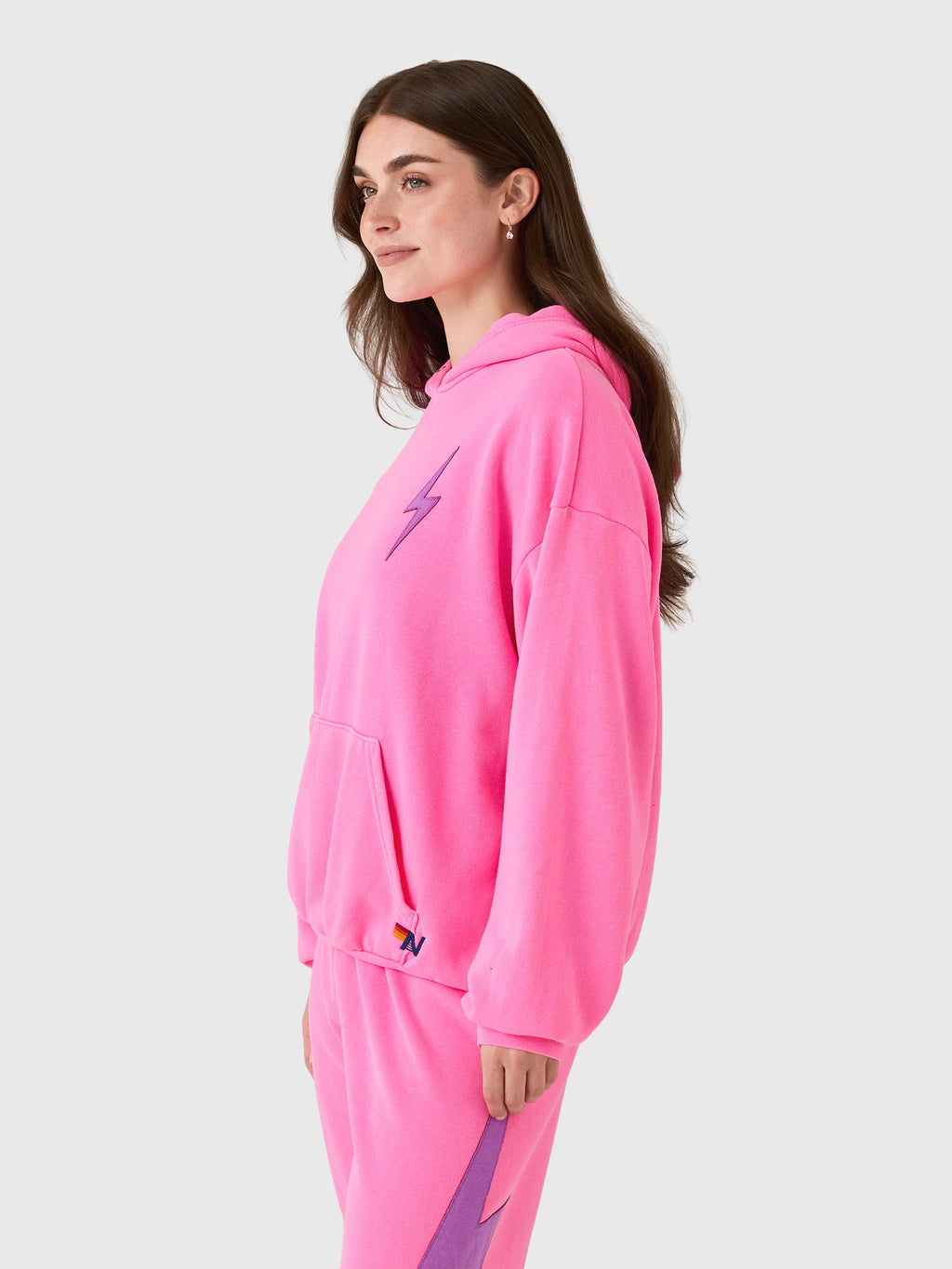 Aviator Nation Women's Bolt Stitch Relaxed Pullover Hoodie - Saint Bernard