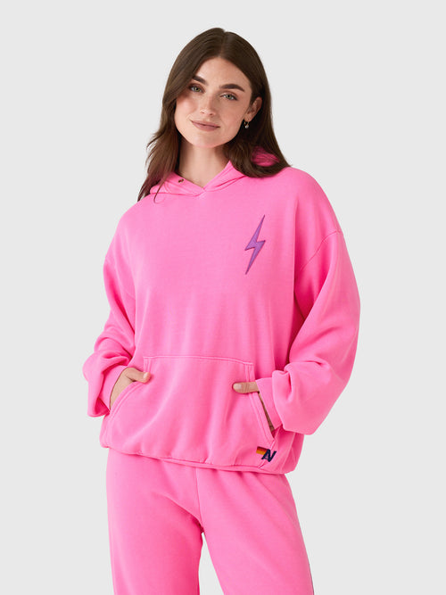 Aviator Nation Women's Bolt Stitch Relaxed Pullover Hoodie