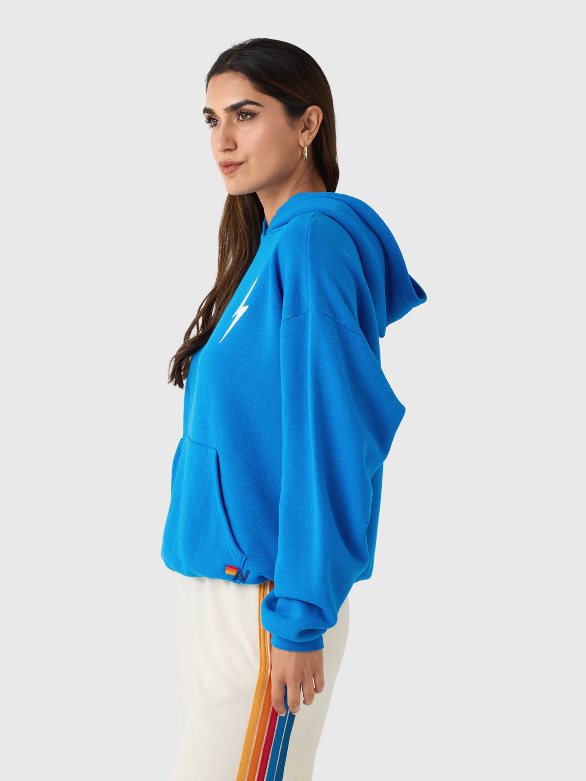 Aviator Nation Women's Bolt Stitch Relaxed Pullover Hoodie - Saint Bernard