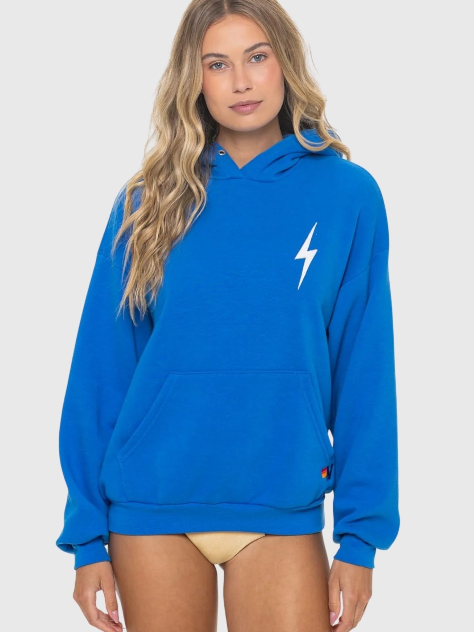 Aviator Nation Women's Bolt Stitch Relaxed Pullover Hoodie