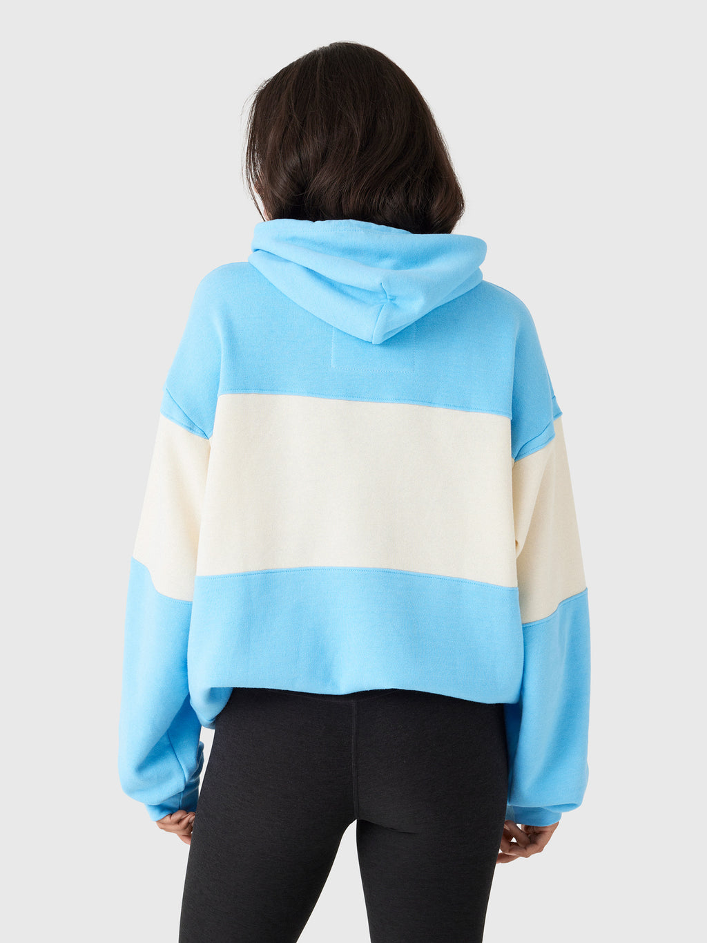 Aviator Nation Women's Aspen Embroidery Color Block Relaxed Pullover Hoodie - Saint Bernard