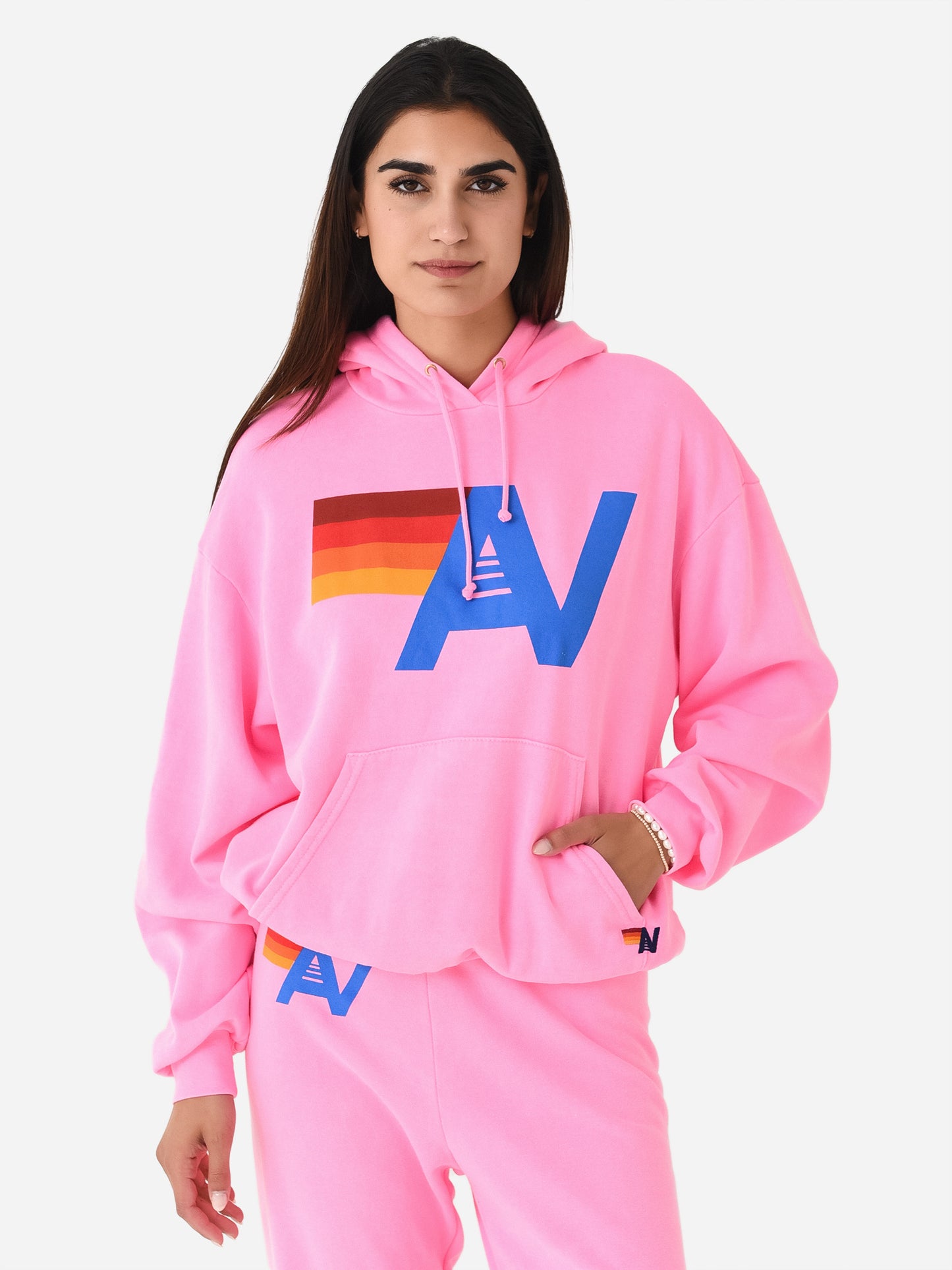 Aviator Nation Women's Logo Pullover Relaxed Hoodie