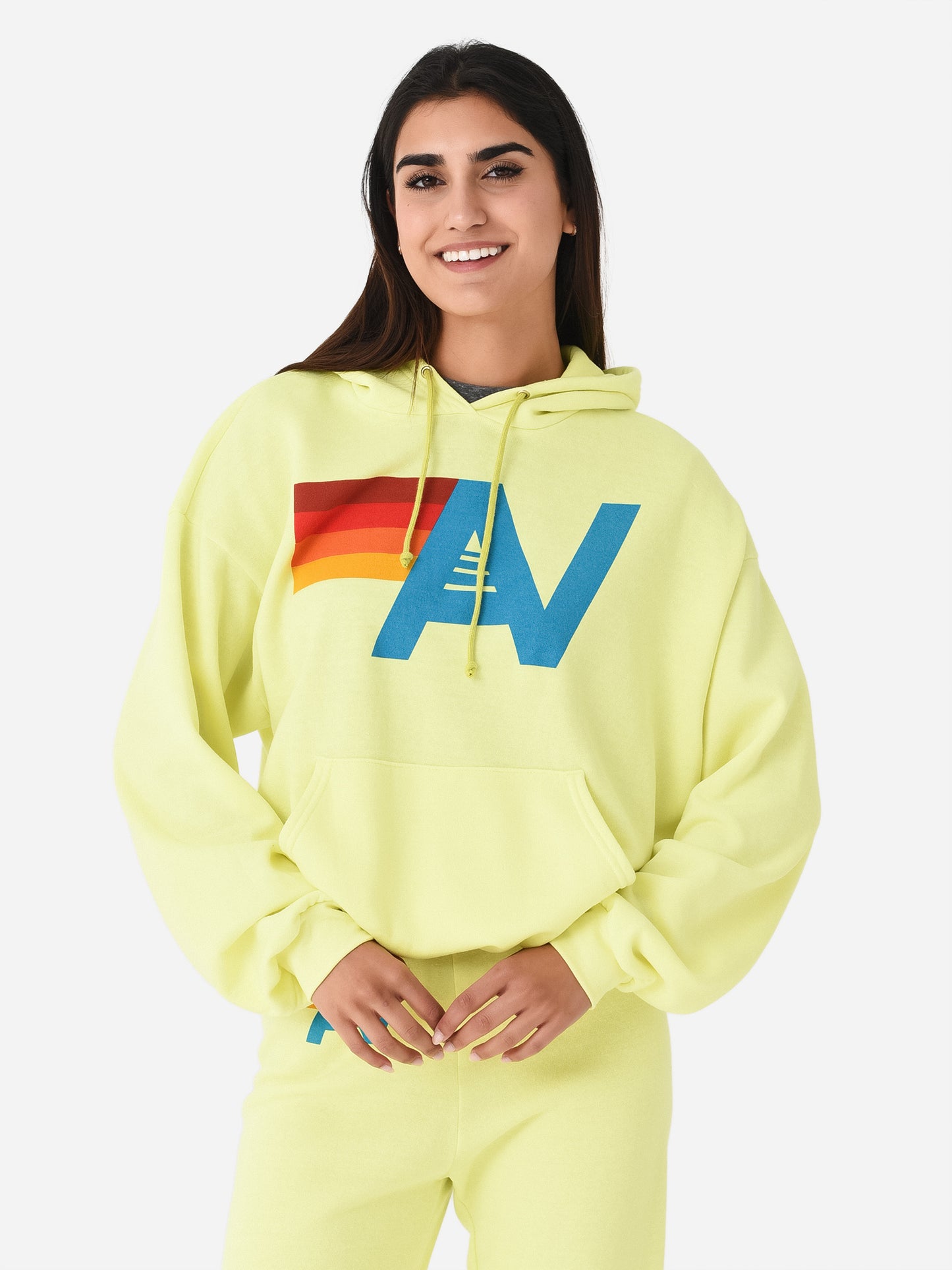 Aviator Nation Women's Logo Pullover Relaxed Hoodie - Saint Bernard