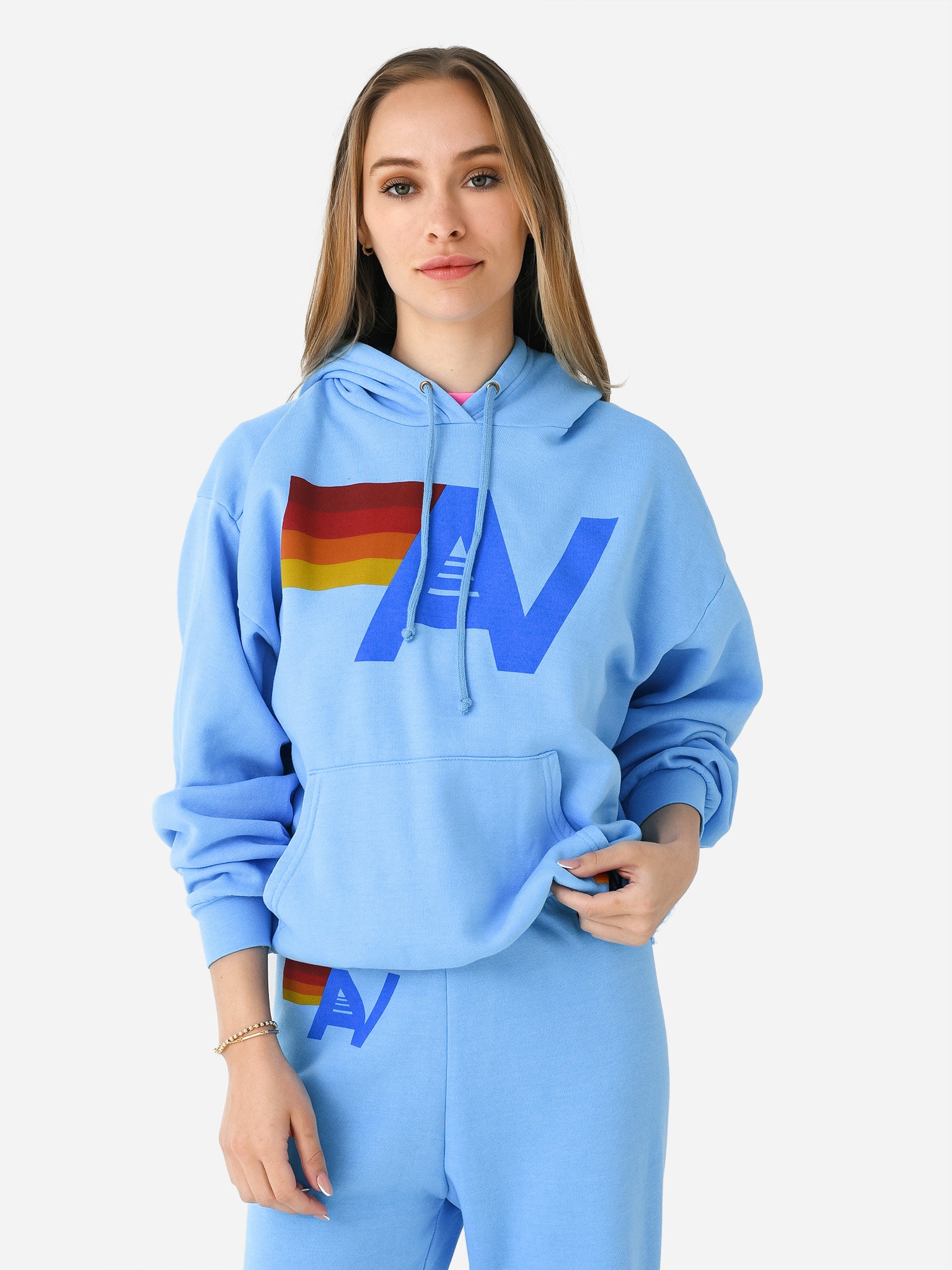 Aviator Nation Women's Logo Pullover Relaxed Hoodie - Saint Bernard