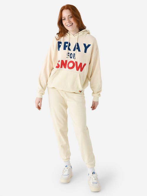 Aviator Nation Women's Pray For Snow Relaxed Pullover Hoodie