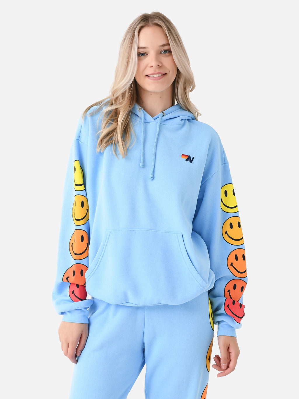 Aviator Nation Women's Smiley Sunset Relaxed Pullover Hoodie - Saint Bernard