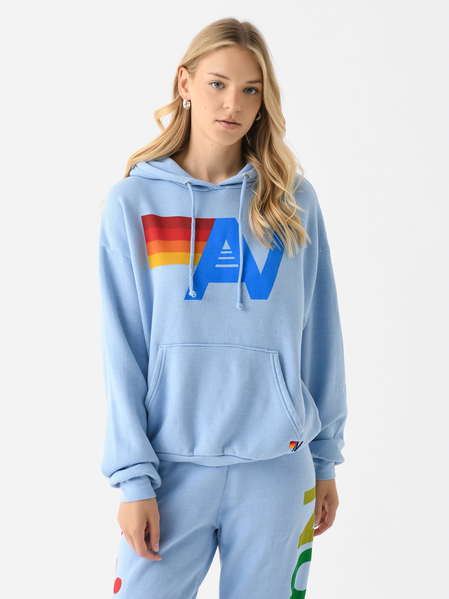 Aviator Nation Women's Logo Stitch Relaxed Pullover Hoodie - Saint Bernard