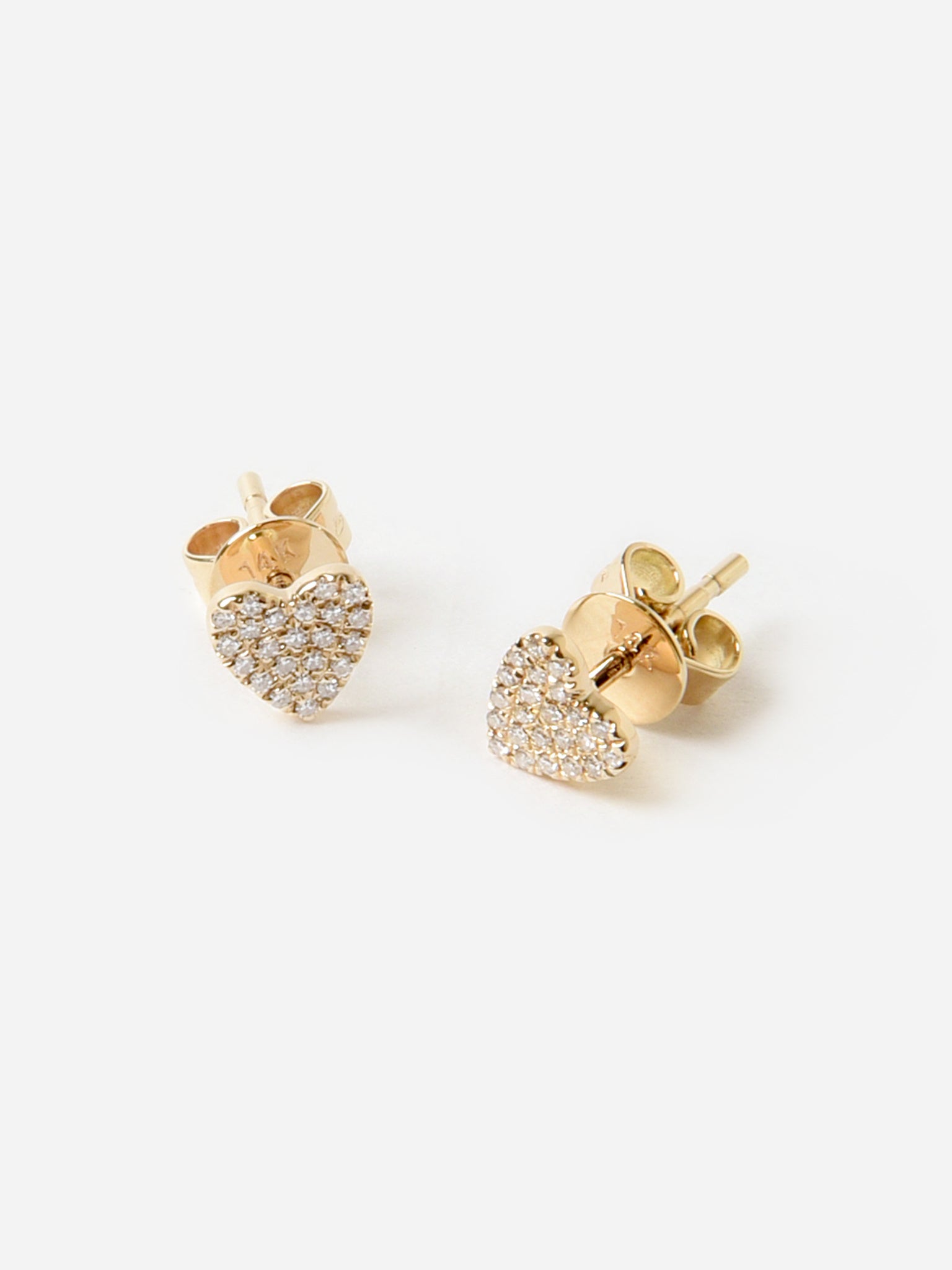 Francie B. Diamond Heart Stud Earrings - Saint Bernard