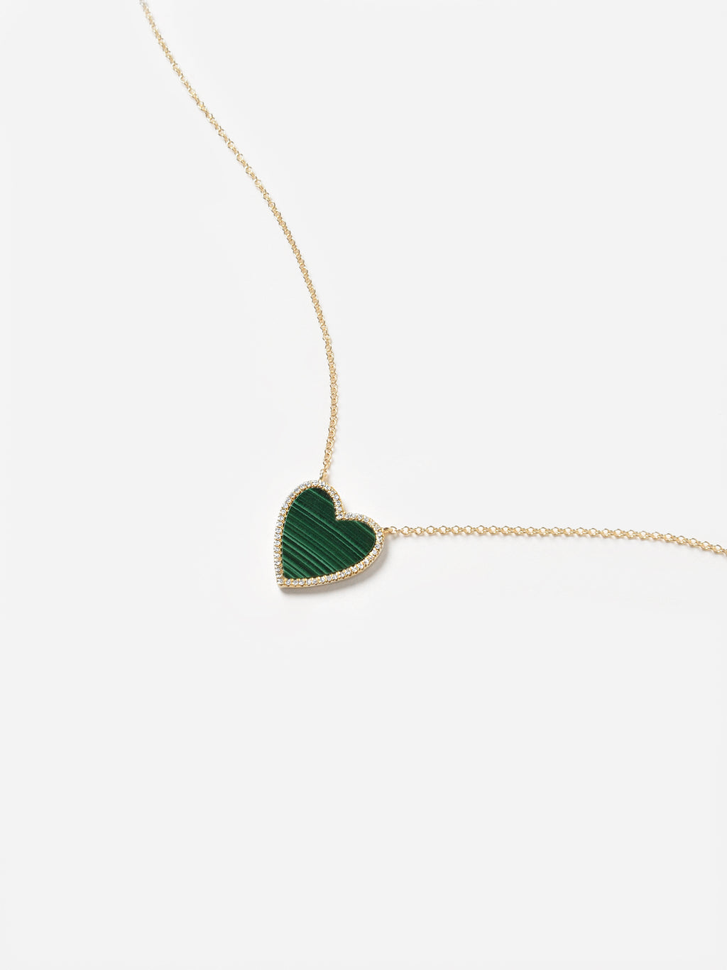 Francie B. Women's Malachite Heart Necklace - Saint Bernard