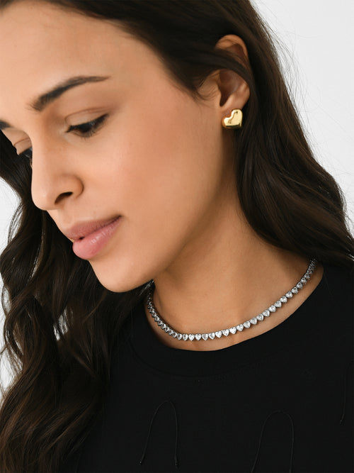 Alexa Leigh Nora Heart Tennis Necklace