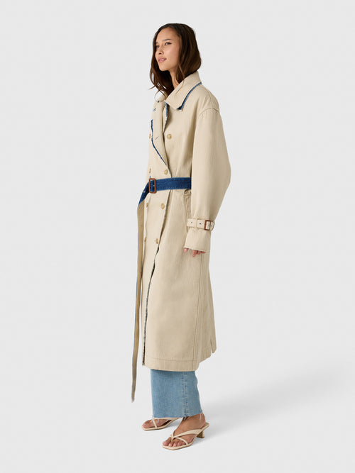 Haikure Women's Double Trench Coat
