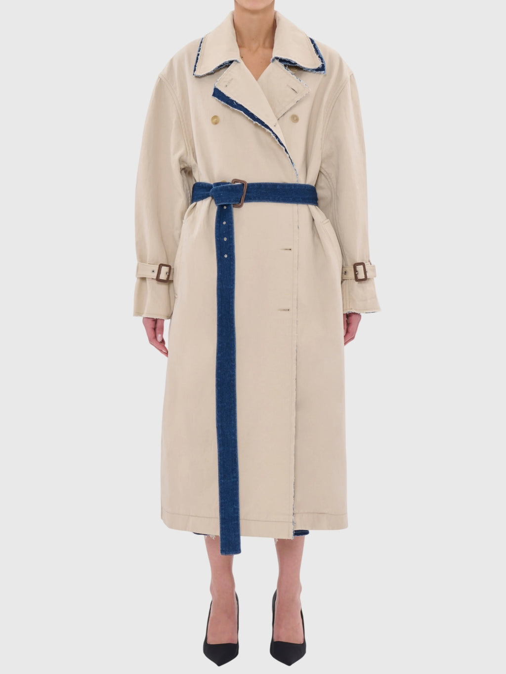 Haikure Women's Double Trench Coat