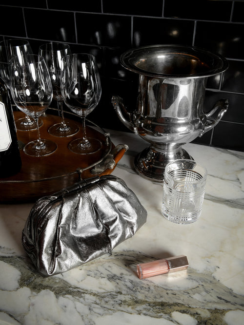 ALC Milo Metallic Vegan Leather Clutch
