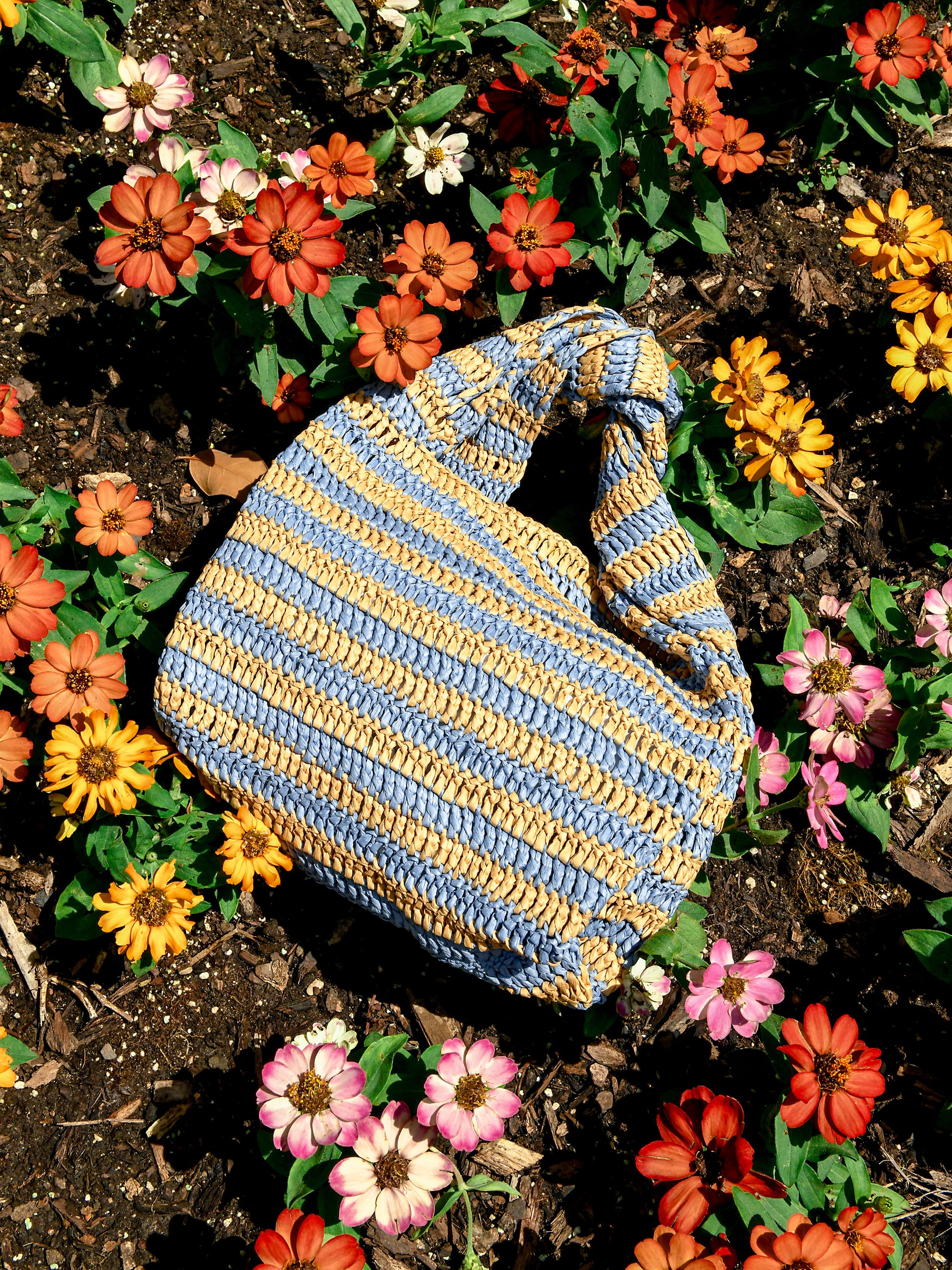 ALC Parker Striped Raffia Bag - Saint Bernard