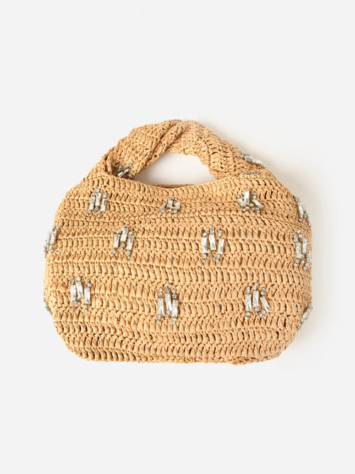 ALC Parker Embellished Raffia Bag
