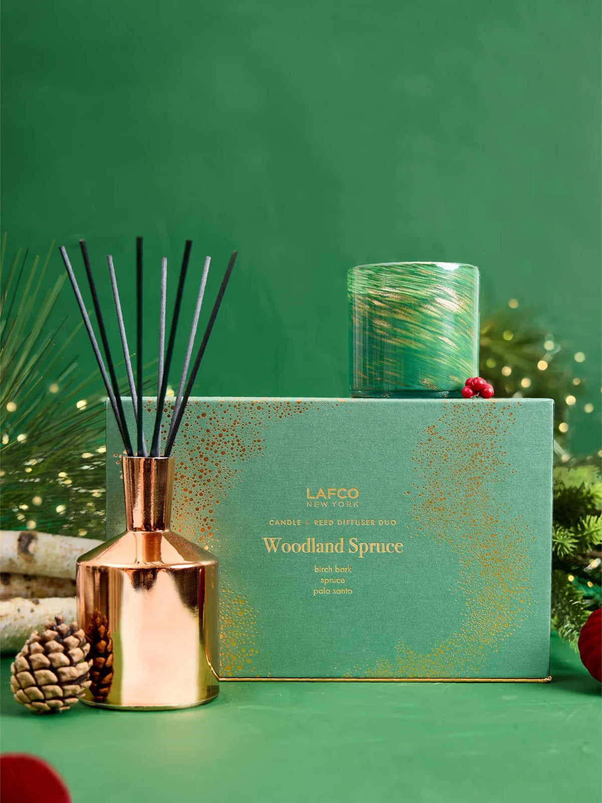 Spruce Tree Diffuser LAFCO Woodland Spruce Candle & Diffuser Set – Saint Bernard