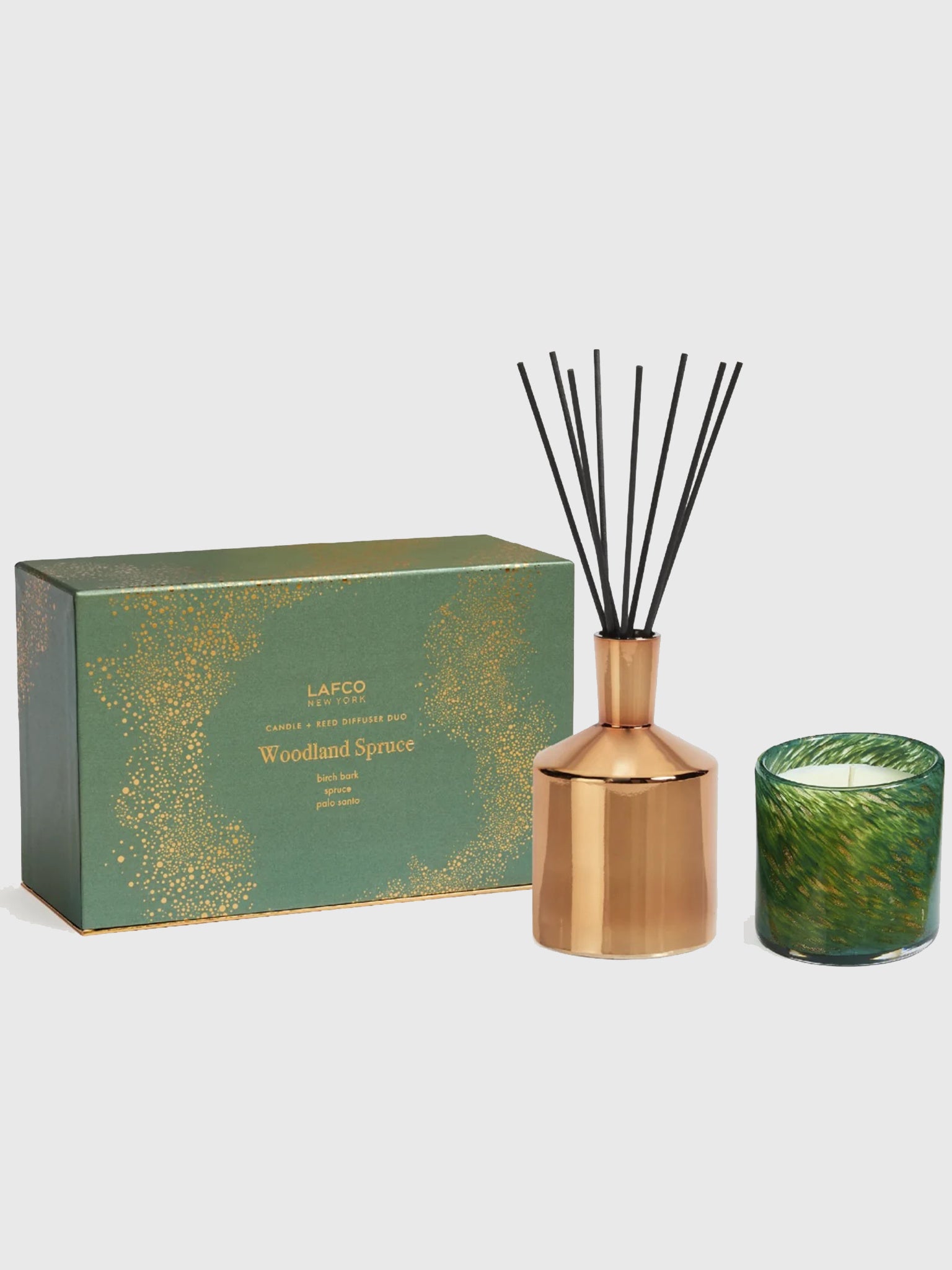 LAFCO Woodland Spruce Candle & Diffuser Set - Saint Bernard