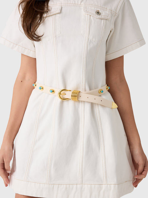 Dehanche Women's Hollyhock Stone Belt