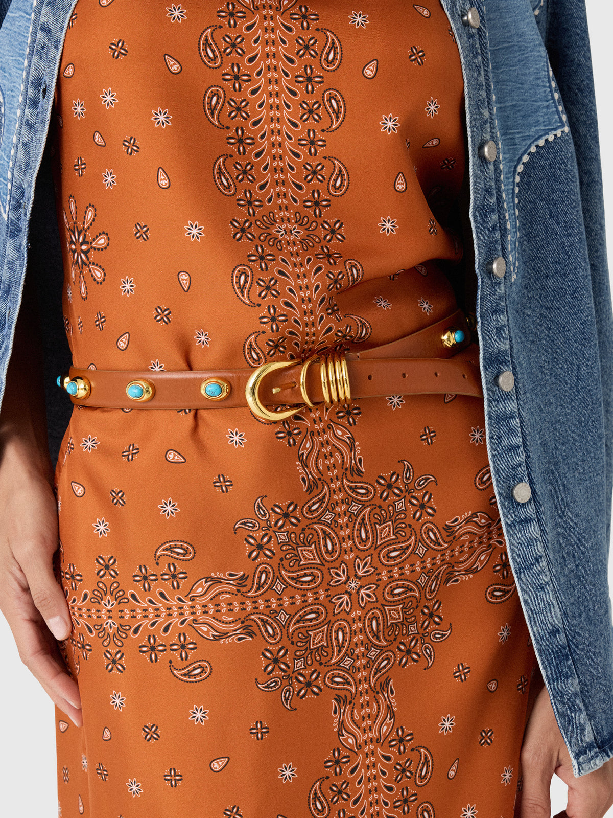 Dehanche Women's Hollyhock Stone Belt - Saint Bernard