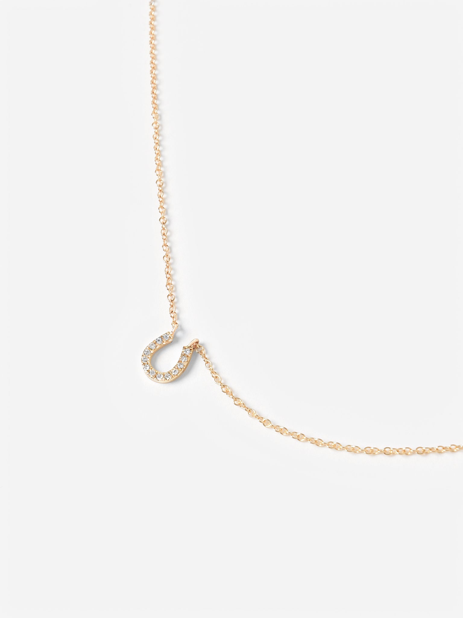 S. Bell Women's Mini Diamond Horseshoe Necklace - Saint Bernard