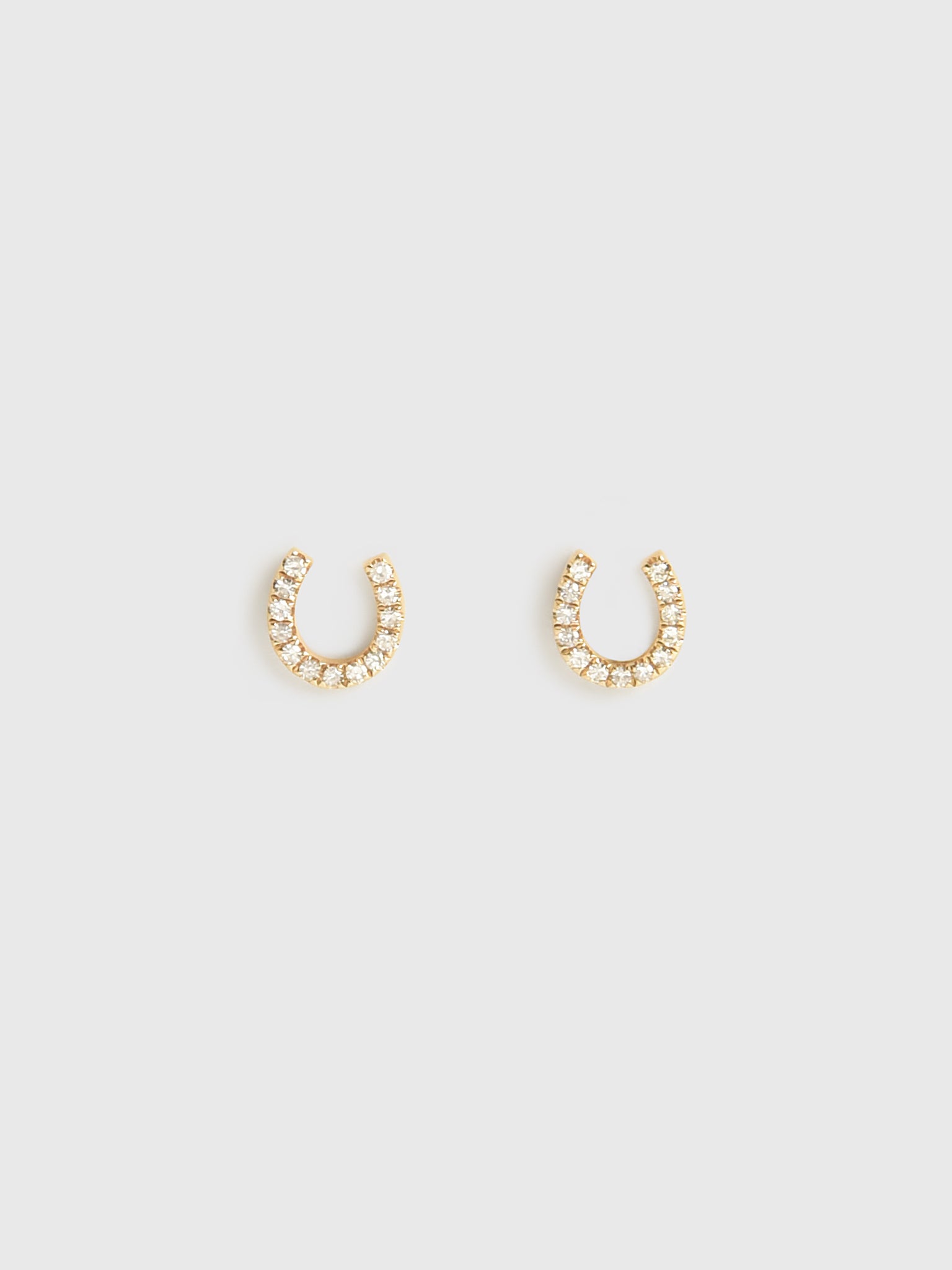 Francie B. Horseshoe Stud Earrings - Saint Bernard