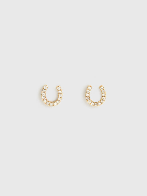 Francie B. Horseshoe Stud Earrings