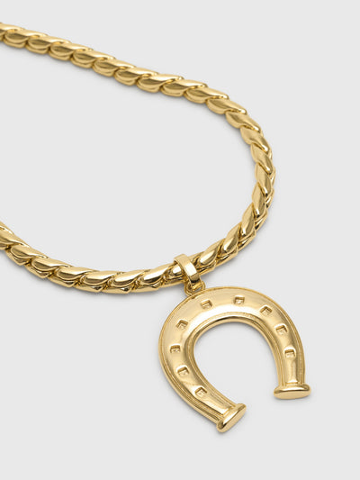 Martha Calvo Horseshoe Necklace - Saint Bernard
