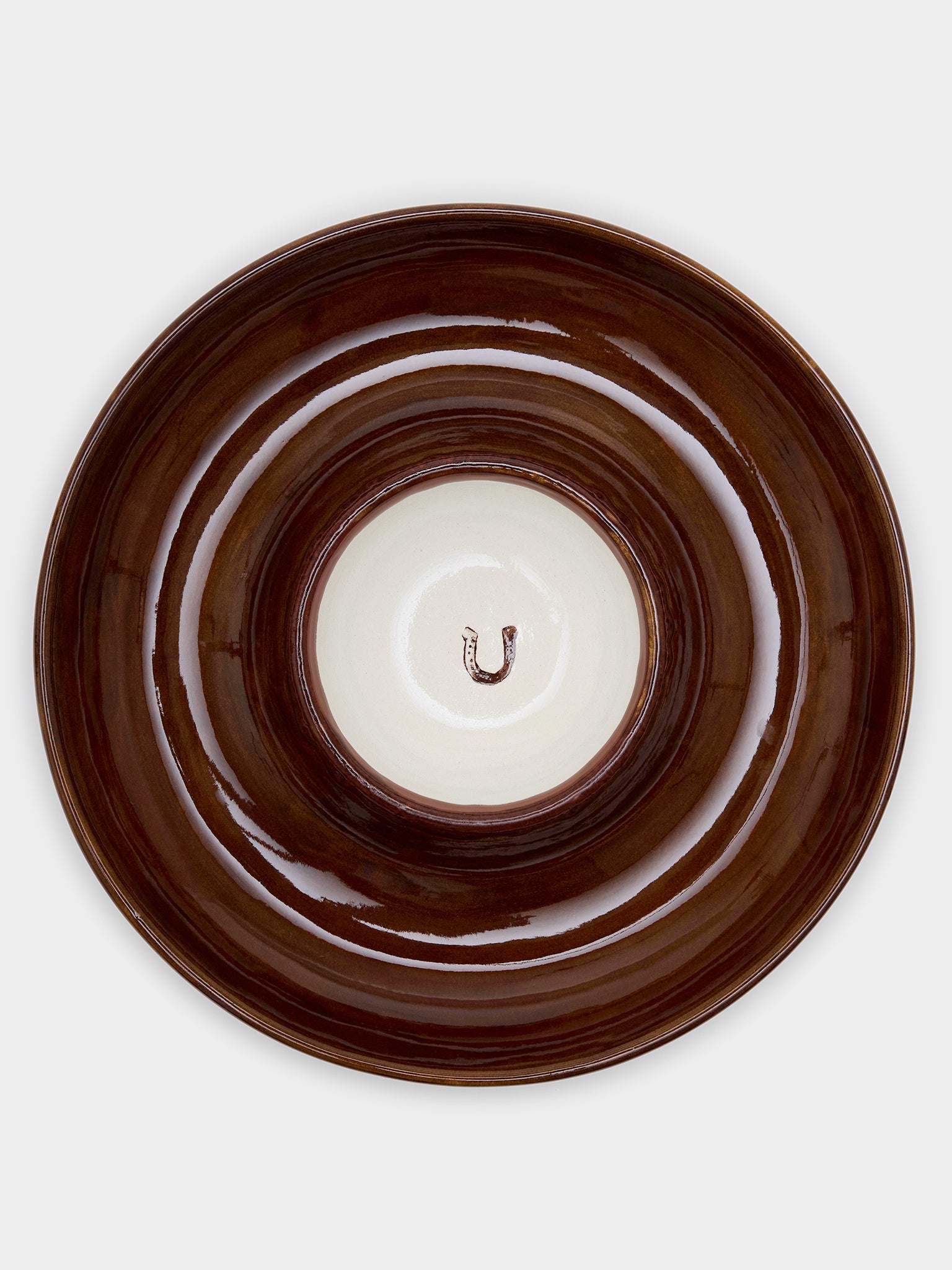 Caitlin Rounds Antiques Horse Shoe Symbol Platter - Saint Bernard