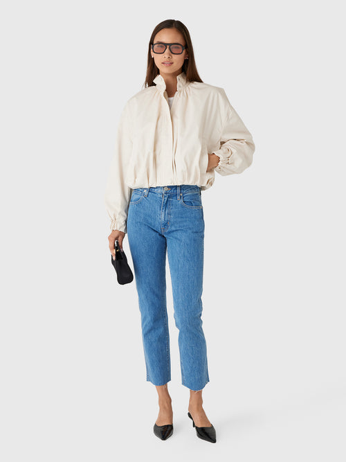 SLVRLAKE Women's Hero Straight Crop Jean - Saint Bernard