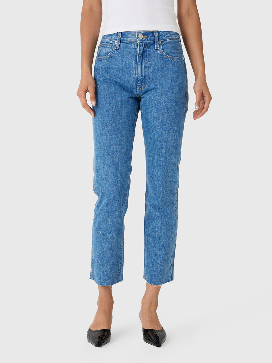 SLVRLAKE Women's Hero Straight Crop Jean - Saint Bernard