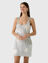 Leslie Amon Women's Mermaid Skin Mini Dress - Saint Bernard