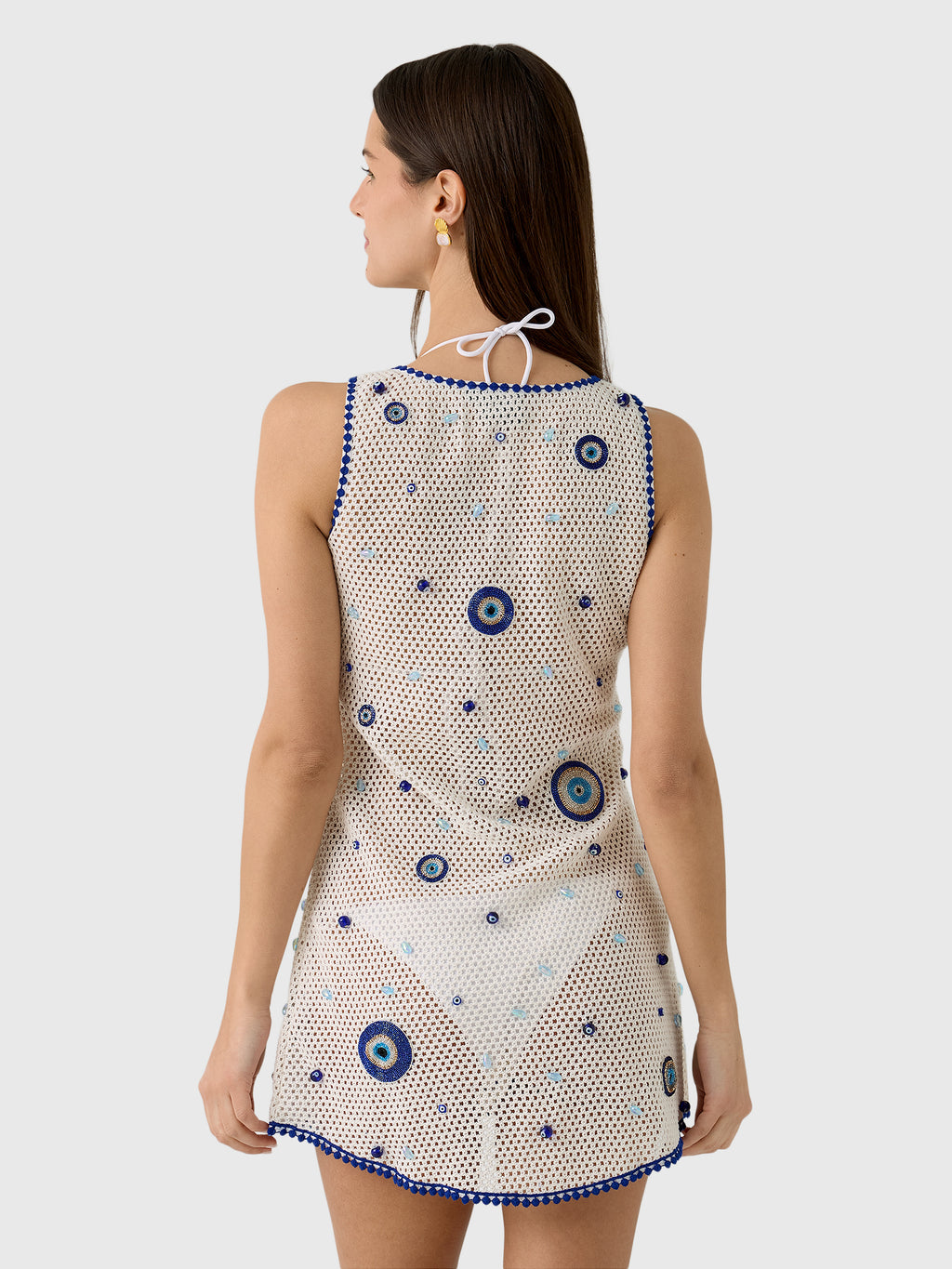 Leslie Amon Women's Treasure Evil Eye Mini Dress - Saint Bernard