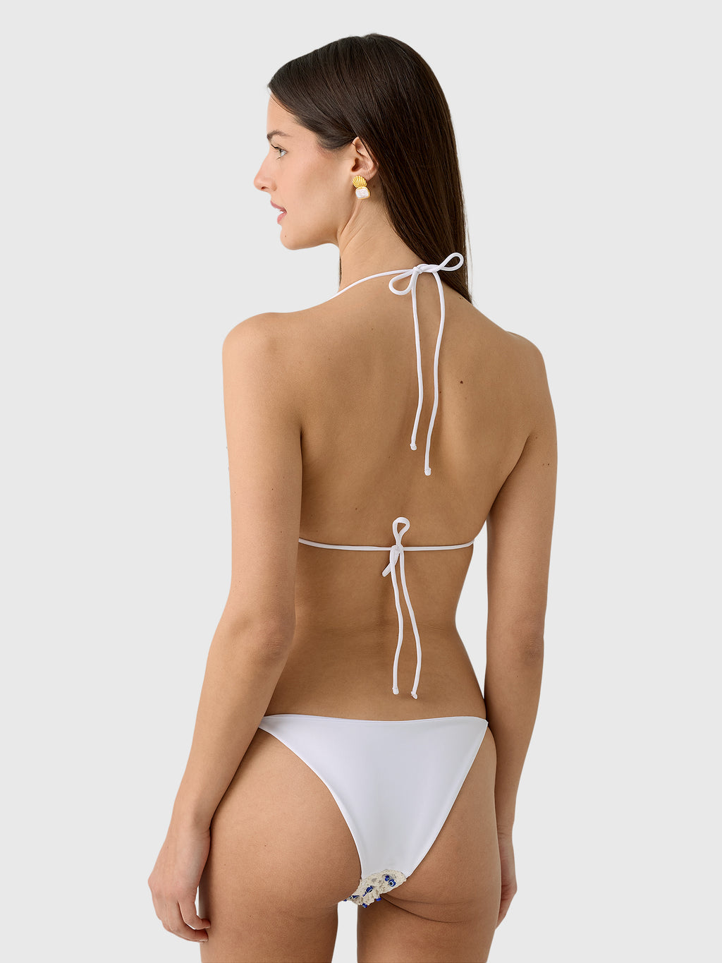 Leslie Amon Women's Micro Evil Eye Bikini Top - Saint Bernard