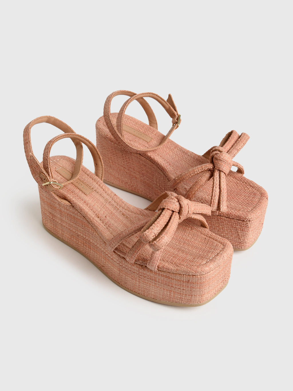 Loeffler Randall Women's Hudson Bow Raffia Platform Sandal - Saint Bernard