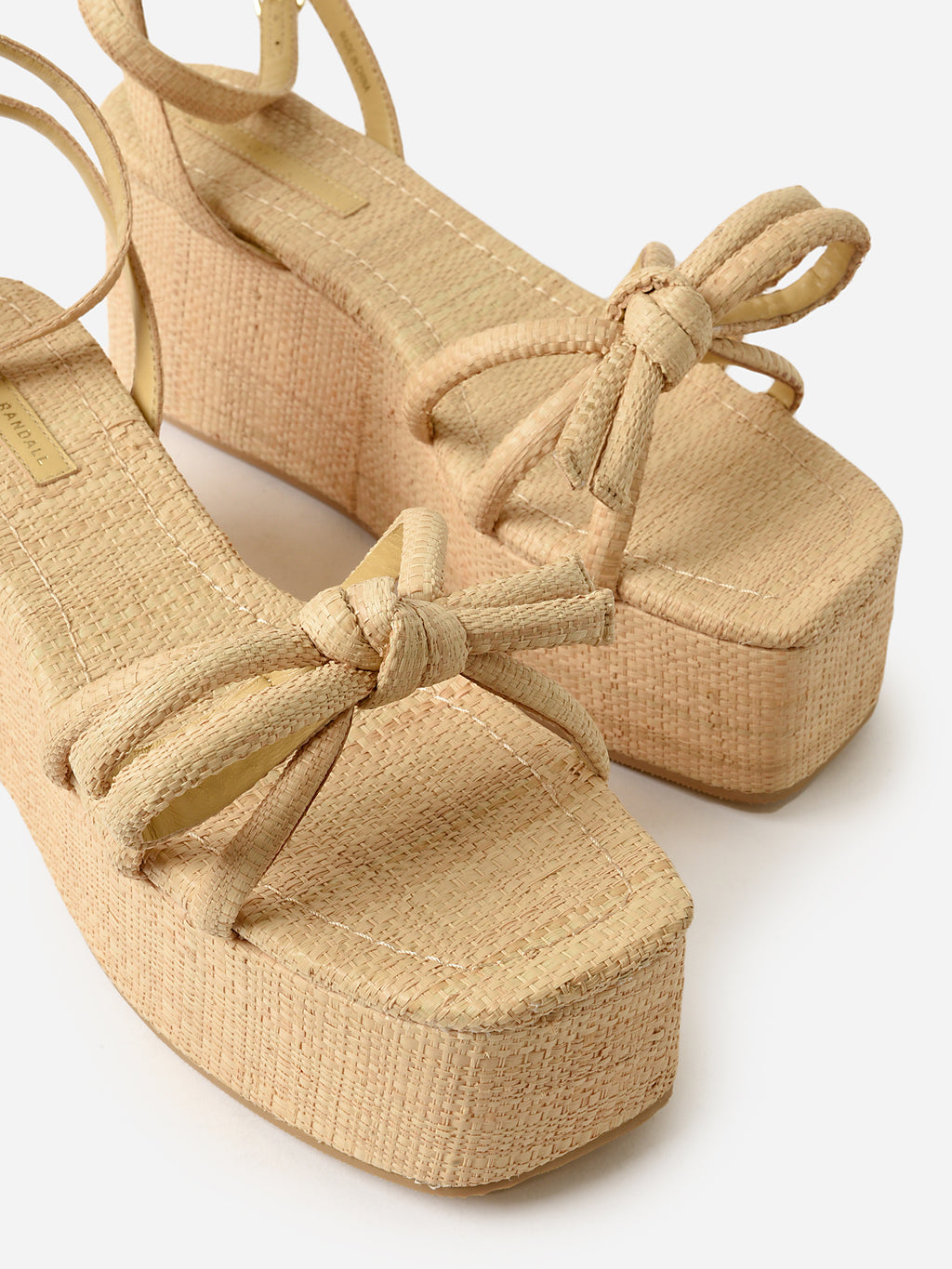 Loeffler Randall Women's Hudson Raffia Platform Sandal - Saint Bernard