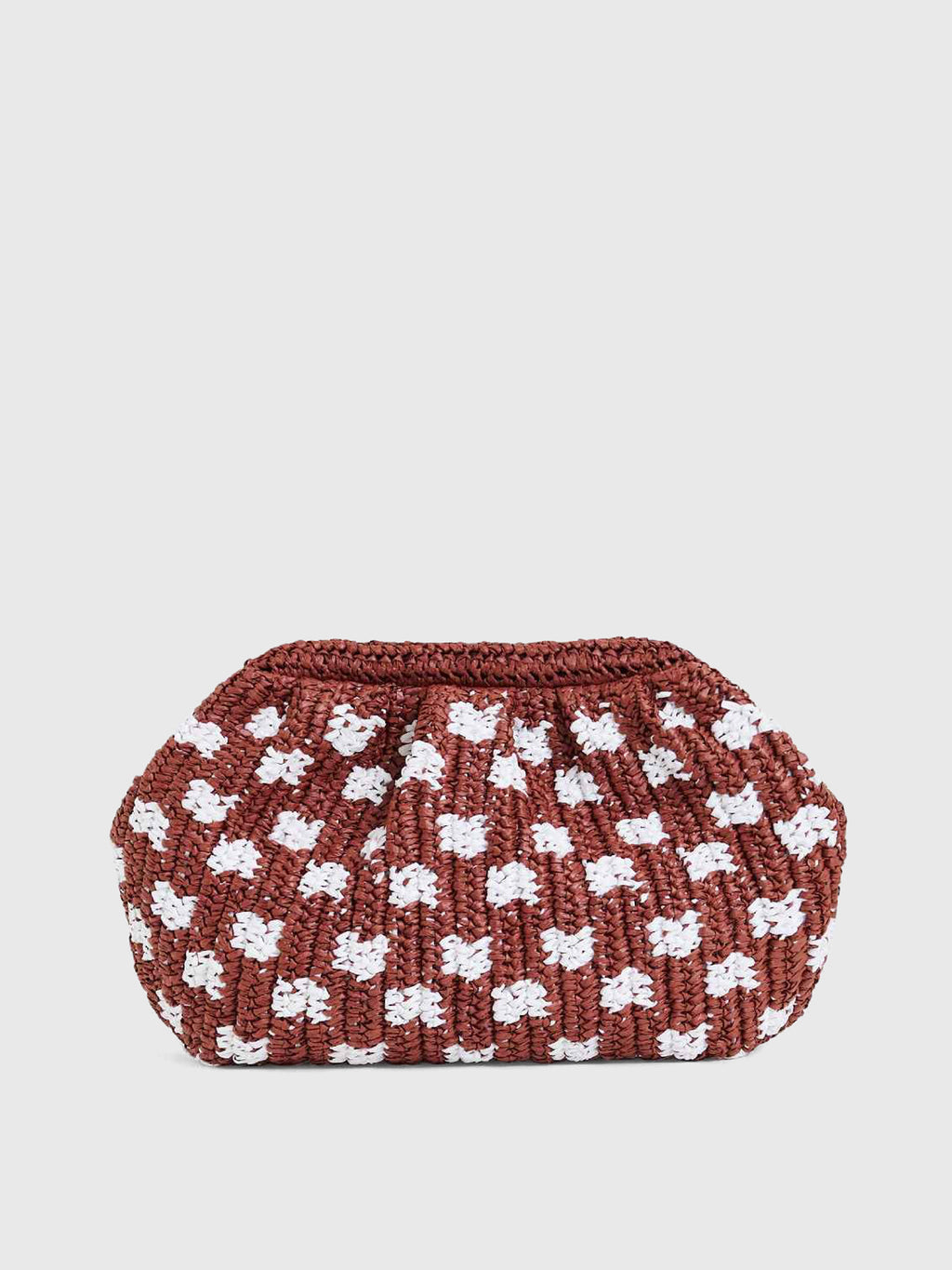 Essentiel Antwerp Hamantha Dotted Raffia Pouch - Saint Bernard