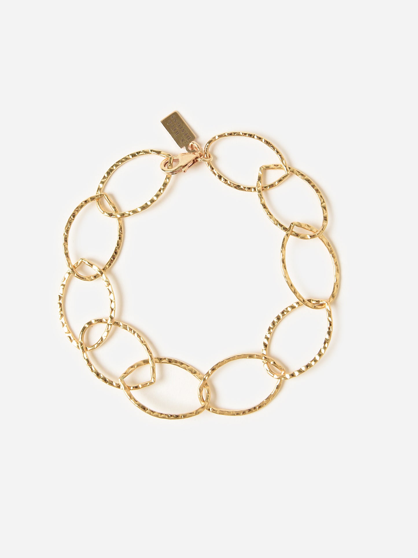 S. Bell Hammered Link Bracelet