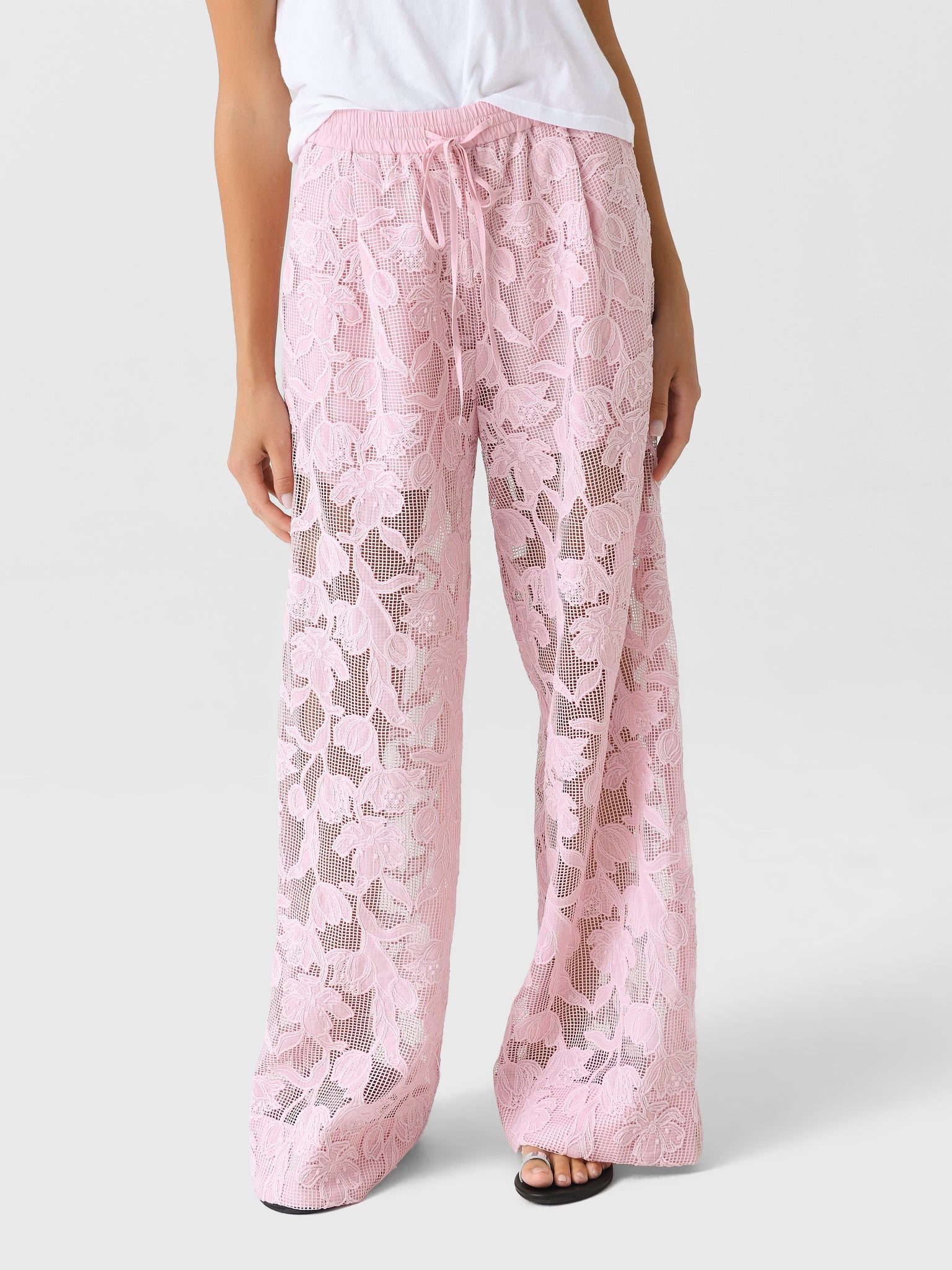 Essentiel Antwerp Women's Henim Lace Wide-Leg Pant - Saint Bernard